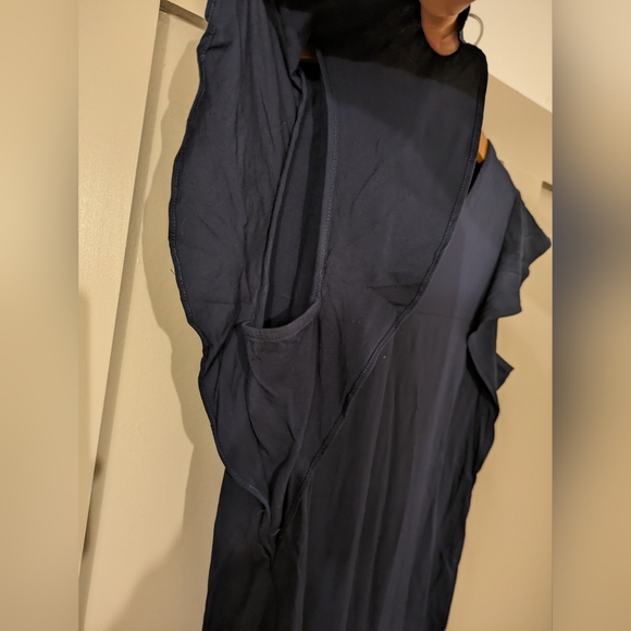 Liverpool Flutter Sleeve Dress In Cosmic Navy S - Picture 9 of 10